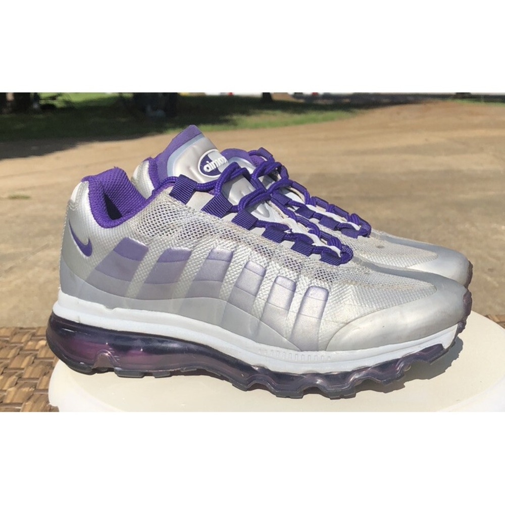 Vintage 2010s Nike Air Max 95+ BB 360 Purple Gray Silver 5.5 (511308-050)